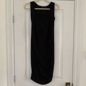 Boohoo maternity pregnancy bodycon tank dress black size 8